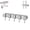 Grey, variant on Wall Mounted Broom Mop Grippers, Vacuum Suction Cup Mop Holder, 4 Racks and 5 Hooks, No Drilling Hanger for Home Kitchen Garden Garage