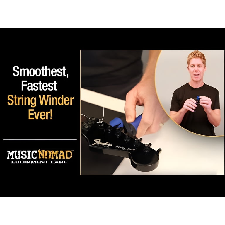 Music Nomad Grip String Peg Winder - Avvolgicorde Per Chitarra Con Rivestimento In Gomma