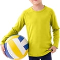 thumbnail image 3 of Tiijoy Toddler Boys Long Sleeve Rash Guard Quick Drying Stretch Sun Shirt Top, Yellow, Sizes 4-5, 3 of 3