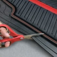 thumbnail image 4 of Rally 4-Piece Black with Red Carbon Fiber Stripe & Piping All-Weather Rubber Floor Mat Set – Heavy Duty Universal Trim-to-Fit Car, SUV & Truck Mats, 4 of 5
