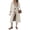 Apricot, variant on Women Casual Long Trench Coat Solid Color Windproof Overcoat Fashion Jacket