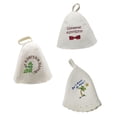 thumbnail image 1 of 3Pcs Bathhouse Sauna Lana Sombrero De Fieltro Se la la adaptaciónción A Todos Los Unisex 33x 30cm / 12.99x 11.81inch shamjiam Gorro Sauna Banya, 1 of 6