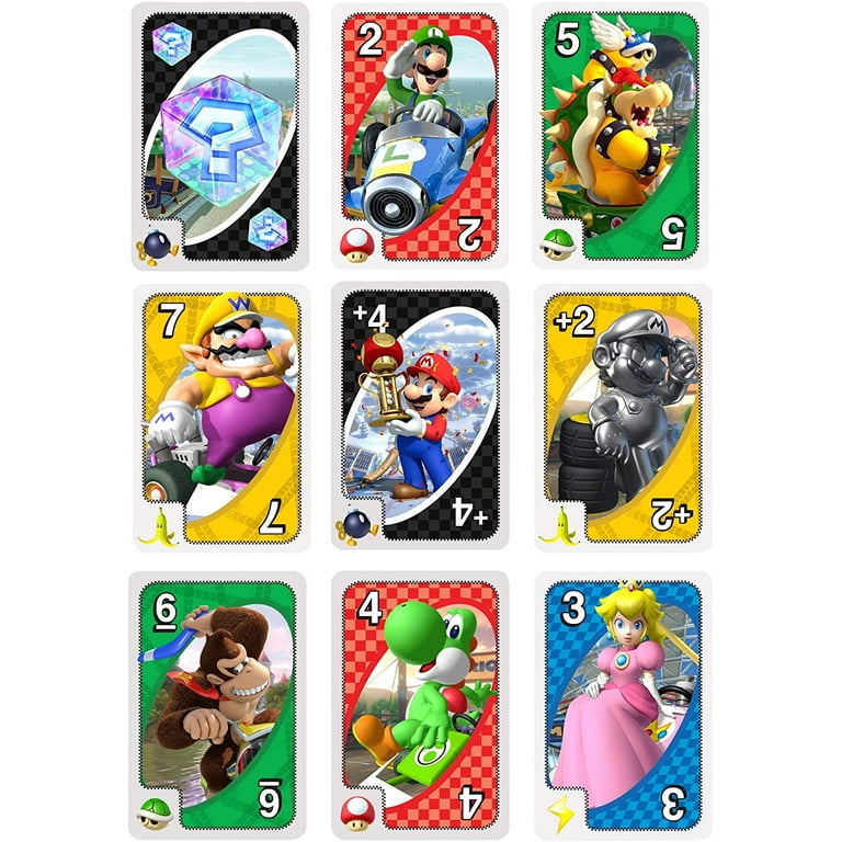 Mattel Games UNO Mario Kart Card Game with 112 Cards & Instructions for  Players Ages 7 Years & Older, For Kid, Family and Adult Game Night