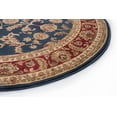 thumbnail image 5 of Sensation Transitional 5' Round Navy and Beige Polypropylene Indoor Area Rug, 5 of 7
