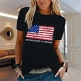 thumbnail image 2 of Harpily 50% Off Clear! Womens Tops Women's Independence Day Printed Short Sleeve T Shirt, 2 of 4