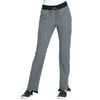Elle Scrubs Pant for Women Natural Rise Straight Leg EL167T, S Tall, Heather Grey
