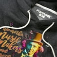 thumbnail image 2 of Willy Wonka And The Chocolate Factory Music Makers Unisex Adult Slim Fit Pull-Over Heather Hoodie, Charcoal, Small, 2 of 5
