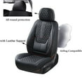 thumbnail image 6 of Coverado Black Car Seat Covers Full Set, Waterproof Faux Leather Auto Seat Protectors with Lumbar Support, Luxury Automotive Interior Accessories Universal Fit Most Cars SUV Trucks, 6 of 8