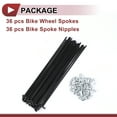thumbnail image 5 of Unique Bargains 36 Set 12G Bicycle Spoke 12G Bike Wheel Spokes 45 Steel Black-185mm, 5 of 7