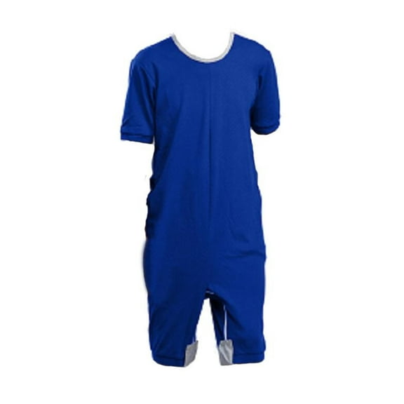 Unisex Anti-Strip Dignity Onesie-Inner Short-Leg Zipper for Men or Women