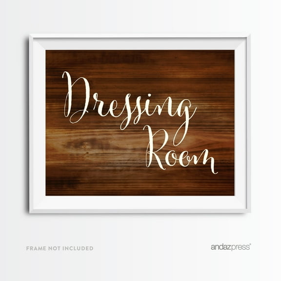 Dressing Room Rustic Wood Wedding Party Signs