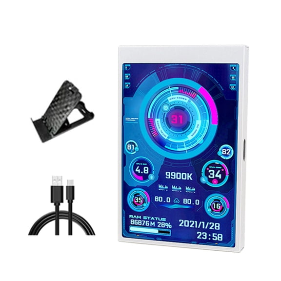 Energy Efficient 3.5Inch Portable Monitor Type C Wide Viewing for Double Screen Solution