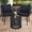 Black, variant on Skandiquip 3-Piece All-Weather Wicker Conversation Rattan Bistro Set, Patio Furniture with Glass Table for Outdoor Balcony Backyard Porch, Beige
