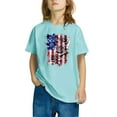 thumbnail image 5 of CFLVAEK Kids 4th of July Shirts Boys Girls Novelty American Flag Patriotic Tshirts Crewneck Short Sleeve Cotton T Shirts for Indenpendence Day 5 Years, 5 of 7