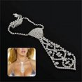thumbnail image 1 of 1PC Wonderful Sexy Bling Rhinestone Neck Tie Necklace for Prom Ball Bridal Party, 1 of 7