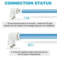 thumbnail image 4 of M5 Push to Fitting, 2 Pack 8mm Pneumatic Air Quick Connector Male Thread 90 Degree 4mm Tubing Elbow Air Tube Fitting Pneumatic Quick Adapter, White, 4 of 7