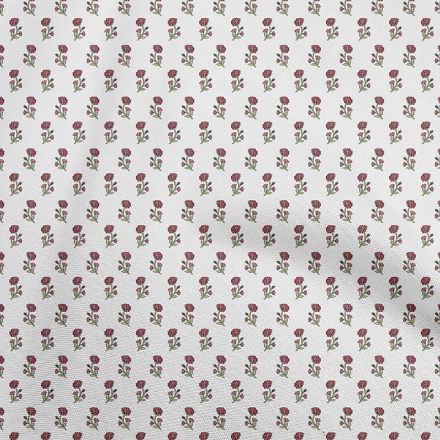 oneOone Silk Tabby Maroon Fabric Asian Floral Block Craft Projects Decor Fabric Printed By The Yard 42 Inch Wide
