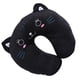 thumbnail image 1 of Cojín De Almohada De Cuello De Viaje De Animales En Forma De U De Algodón PP Suave Para Descanso De Coche De Oficina [gato Negro], 1 of 7