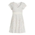 thumbnail image 5 of No Boundaries Juniors Babydoll Dress with Short Sleeves, Sizes XS-3XL, 5 of 5