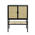 thumbnail image 4 of Creative Co-Op Pine Wood Cabinet with Natural Rattan Details, 4 of 5