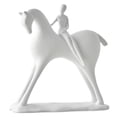 thumbnail image 4 of Escultura abstracta de caballo, adorno de escritorio, arte, artesanía, creativo, decorativo. Blanco, 4 of 9