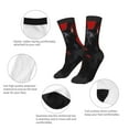 thumbnail image 3 of Naloa Black Dog Red Background Kids Socks Unisex Kids and Toddlers' Crew Socks, ,1 Pairs, 3 of 5