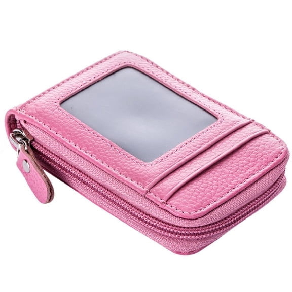 Men’s Genuine Leather Bifold Wallet, Slim Credit Card Holder with Zipper Pocket for Cash and Coins, TIKA