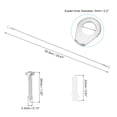 thumbnail image 2 of Stainless Steel Lanyard Cable with Eyelets 0.08" x 20" 2mm x 50cm Lock Security Wire Rope with Mounting Screws, 4 Pack, 2 of 6