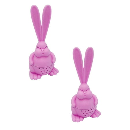 

2 PCS Tea Set Rabbit Tea Maker Rabbit Tea Filter Silicone Rabbit Tea Leakage Tea Bag Angry Rabbit Toothpick Box Kitchen Utensils Strainers kitchenware