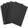 thumbnail image 1 of 5Pc A5 Black Spiral Notebook Blank Unruled 50 Sheet 100 Unlined Pages, 1 of 5