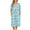 Turquoise_Floral, variant on Avidlove Women's Nightgown Short Sleeve House Dress with Pockets Comfy Loungwear Floral Print Sleepwear