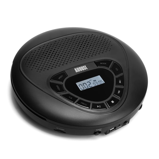 Reproductor de CD portátil August SE10 con batería recargable