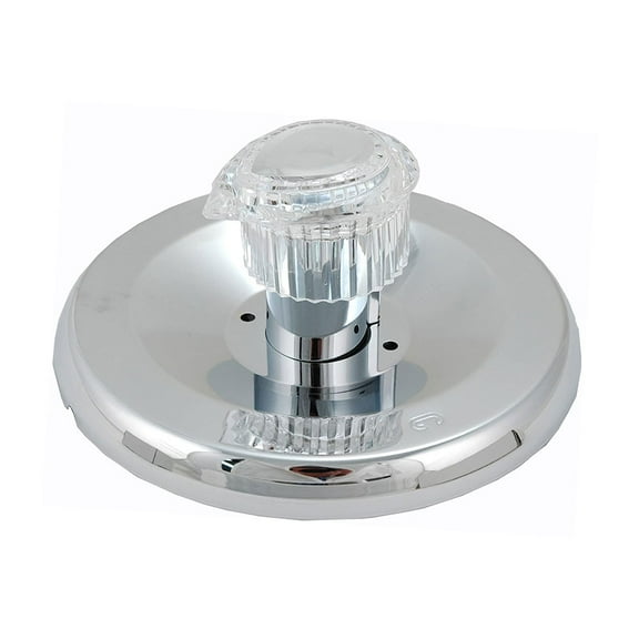 Thrifco 4402610 Aftermarket Tub/Shower Single Handle Trim Kit for Moen Posi-Temp Style, Acrylic Handle, Chrome Finish Faceplate Trim