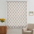 thumbnail image 3 of Beige Moroccon Sheer Curtains 63 Inches Long, Farmhouse Minimalist Abstract Geometric Light Filering Curtains, Breathable Simi Curtain Privacy Drapes for Living Room Bedroom Window Treatment, 3 of 9
