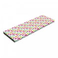 thumbnail image 1 of Elephant Nursery Bench Pad, Cartoon Elephants with Ornaments Joyous Kid Friendly Pattern, HR Foam Cushion with Decorative Fabric Cover, 45" x 15" x 2", Green Blue Pink, by Ambesonne, 1 of 3