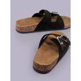 thumbnail image 4 of Vegan Leather Double Buckle flat Sandals, 4 of 4