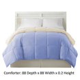 thumbnail image 4 of Benzara BM202046 Genoa Queen Size Box Quilted Reversible Comforter, Blue & Cream, 4 of 4