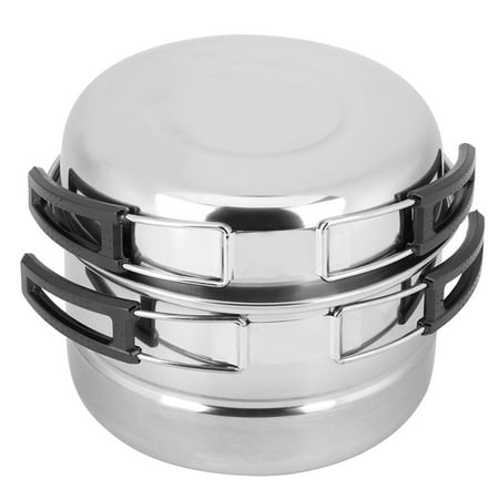 

Outdoor Cookware Foldable Heat Insulation Handle Travel Pot Kitchen Accessory For Outdoors Hiking Home Cooking Pot Pan Bowel Set