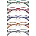 thumbnail image 3 of 5-Pack Reading Glasses for Women, Blue Light Blocking Eyeglasses with 5 Gradient colors, Spring Hinge, Anti Eyestrain, +2.25, 3 of 8