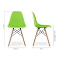 thumbnail image 5 of Modholic Eiffel Chair With Wood Legs, Green, 5 of 6