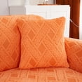 thumbnail image 4 of Dowbom High Stretch Sofa Slipcover,Jacquard Couch Cover Universal Non-slip Anti-Scratch Furniture Protector Washable Soft Thick Sofa Cover for Pets Kids Dog Cat-2 Seater-orange, 4 of 9