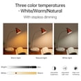 thumbnail image 3 of Desk LED Lamp Dimmable Eye-Caring 3 Color Modes 10 Brightness 2700-6500K Touch Button by USB Charging for Home Office Bedroom Kitchen USB Desktop Light Nightstand Reading, 3 of 7