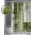 thumbnail image 3 of Extra Long Shower Curtain 72x84 Inch, Sage Green Shower Curtain Waterproof Bathroom Decor Abstract Ombre Smear Street Art Painting Fabric Bath Curtain Set Accessories with Hooks, 3 of 6