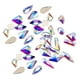 thumbnail image 2 of Seitruly Juego de 50 piezas de cristal de cristal de forma específica, excelente brillo para decoración de uñas, diamantes de imitación, Juegos de manicura AB blanco, 2 of 6