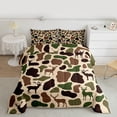 thumbnail image 2 of Feelyou Rustic Deer Animal Full Size Comforter Sets, Vintage Brown Camo Bedding Sets, 3pcs, 2 of 8