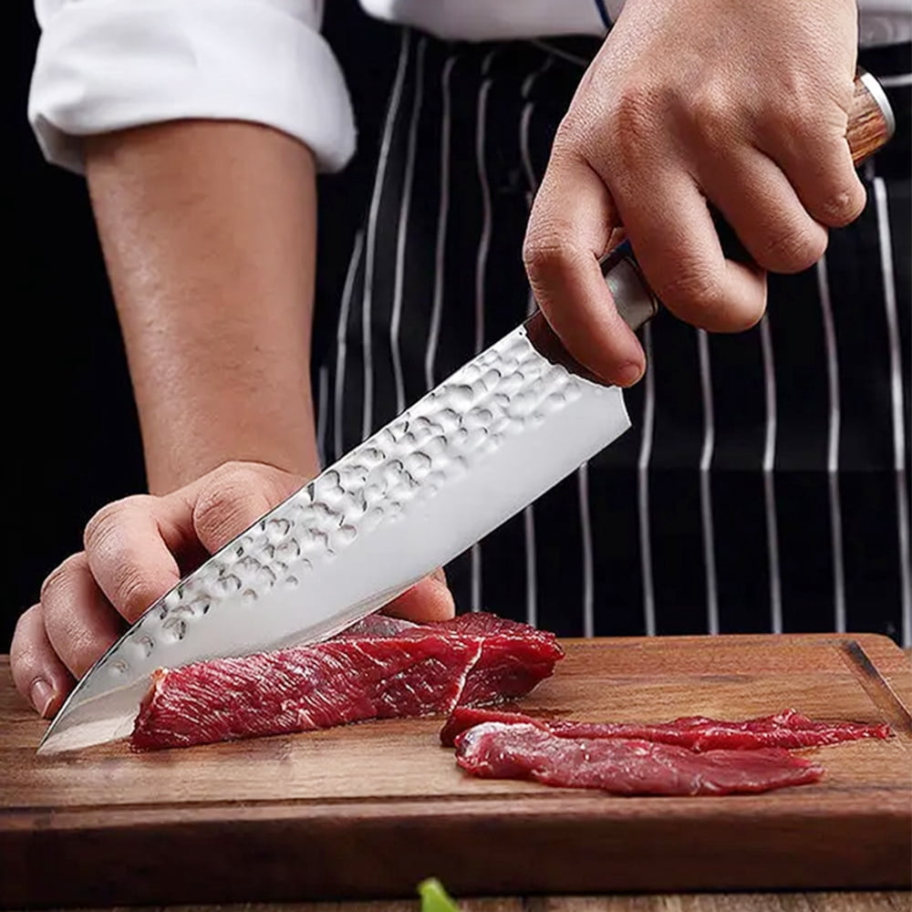 4-Piece Forged Chef Knife for Kitchen High Carbon Stainless Steel Japanese Knife Set with Sheath Sharp Meat Cutting Vegetable Slicing Cutter