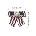 thumbnail image 2 of INSPIRE CHIC Women's Striped Rhinestone Bow Tie Fashion Chain Bow Tie Pin for Shirts, 2 of 5