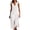White, variant on XUNKUSGA Womens Dresses Summer Soild Color Sleeveless V Neck Long Dresses for Women with 2 Button Fashion Front Slit Formal Dresses with Pockets,Beige,S