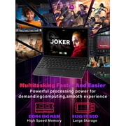 Fsjun 11 Mini 2-in-1 Touchscreen Laptop, Intel N100, 16GB DDR4 RAM, 512GB SSD, Win 11 Pro + Office 2019, Backlit Keyboard, Facial Recognition, USB-C, Portable Laptop for Students, Travel & Business