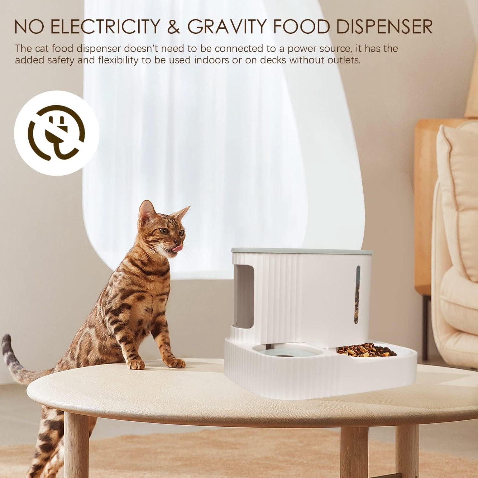 SQDWYGUO Gravity Pet Feeder and Water Dispenser Set, Automatic Cat Food Dispenser, Automatic Pet Feeder and Water Dispenser 2 in 1Suitable for Tracing Dogs and Pets,green